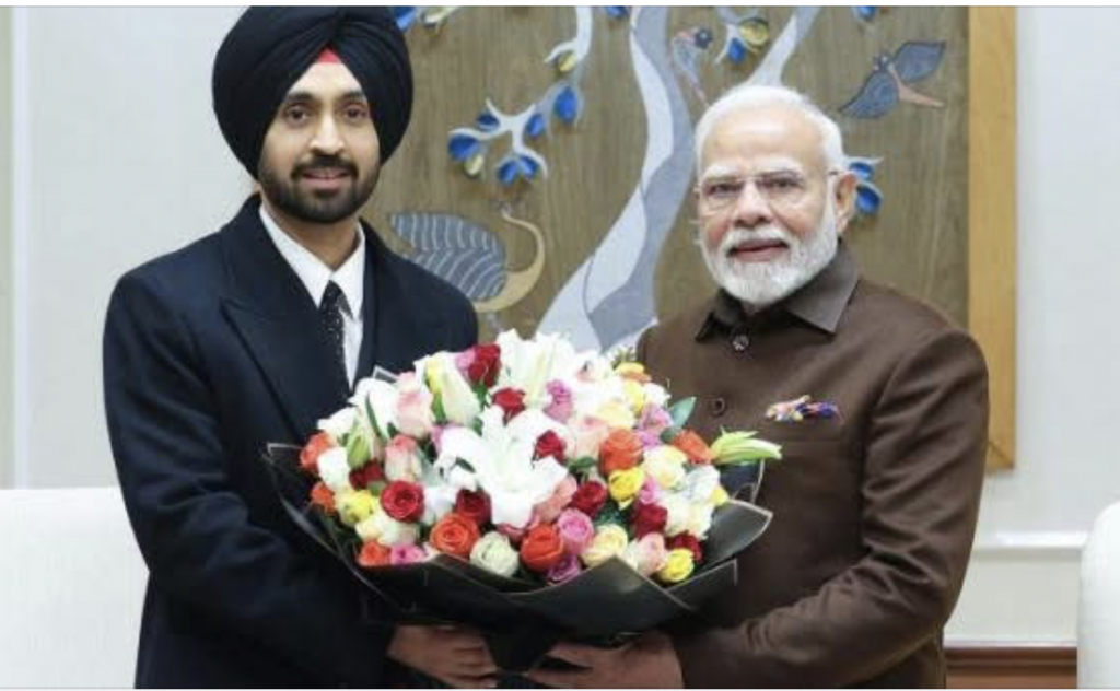 Prime Minister Narendra Modi meets Diljit Dosanjh, calls him “combination of talent and tradition”